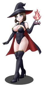 立ち絵素材、魔法使い・女性、C01